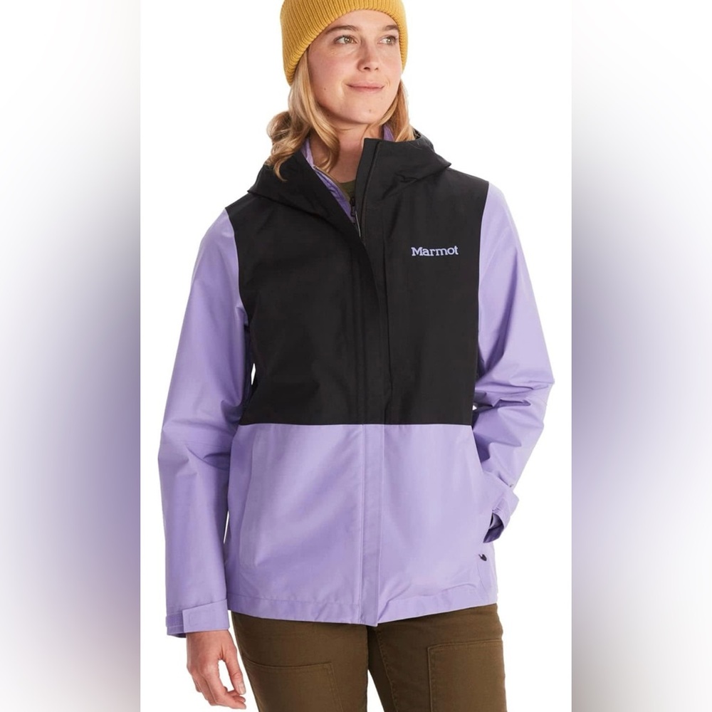 NWT Marmot Minimalist Women's Goretex Rain Wind Jacket Coat Size XL Purple